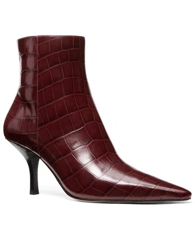 Michael Kors Michael  Women's Selina Pointed Toe Booties In Burgundy
