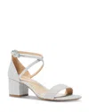 Michael Kors Michael  Women's Serena Flex Ankle Strap High Heel Sandals In Silver