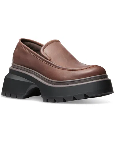 Michael Kors Shiloh Leather Loafer In Brown