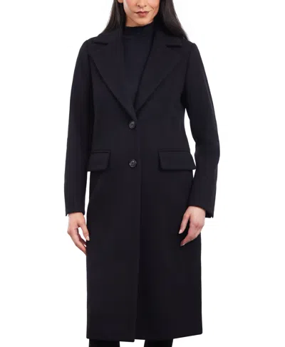 Michael Kors Michael  Women's Single-breasted Coat, Created For Macy's In Black