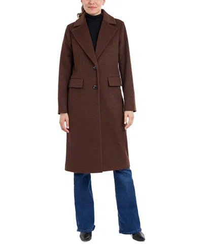 Michael Kors Michael  Women's Single-breasted Coat, Created For Macy's In Chocolate