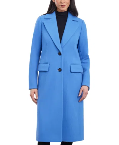 Michael Kors Michael  Women's Single-breasted Coat, Created For Macy's In Crew Blue