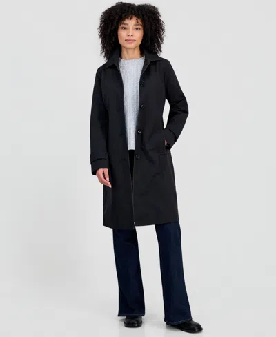 Michael Kors Michael  Women's Single-breasted Trench Coat In Black