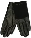 Michael Kors Michael  Women's Suede & Leather Tech Gloves In Black