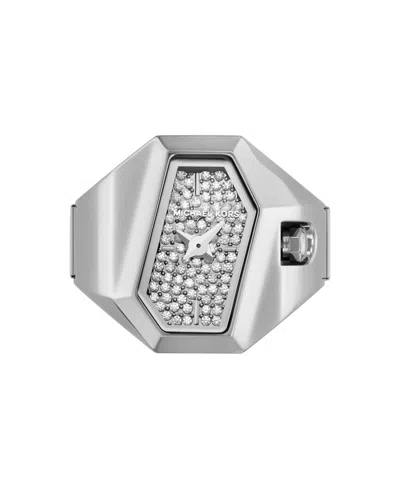 Michael Kors Michael  Women's Suri Two-hand Stainless Steel Ring Watch 19mm In Metallic