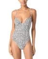 Michael Kors Michael  Women's Sweetheart One-piece Swimsuit In White,black