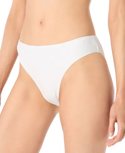 Michael Kors Michael  Women's Textured Full Coverage Bikini Bottoms In White