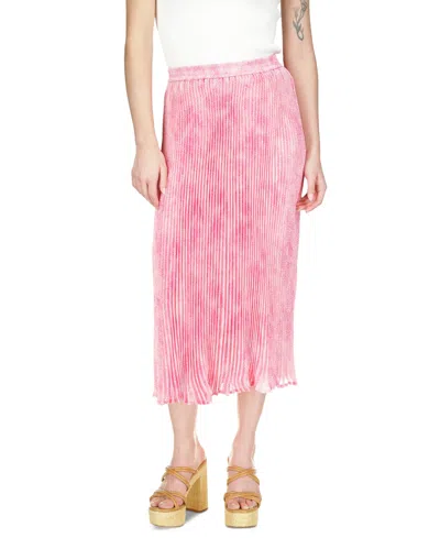 Michael Kors Michael  Women's Tonal-print Pleated Midi Skirt In Bouquet