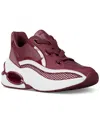 Michael Kors Toni Mixed-media Trainer In Purple