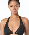 Michael Kors Michael  Women's Triangle String Swim Top In Black