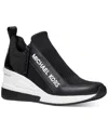 Michael Kors Willis Stretch Knit Trainer In Black