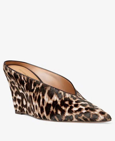 Michael Kors Michael  Women's Xandra Slip-on Wedge Pumps In Animal Print