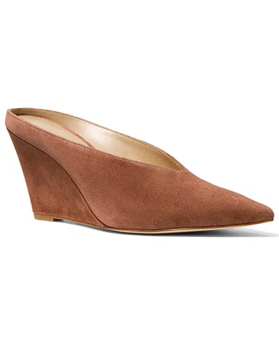 Michael Kors Michael  Women's Xandra Slip-on Wedge Pumps In Brown