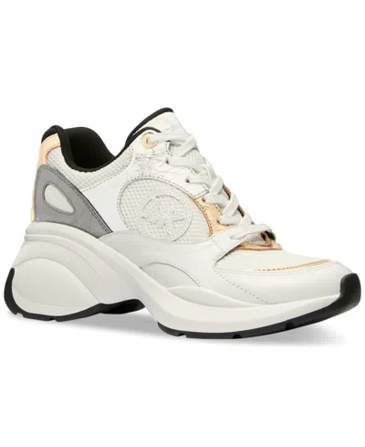 Michael Kors Michael  Women's Zuma Trainer Sneakers In Optic White Multi