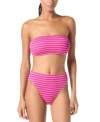 Michael Kors Michael  Women's Bandeau Bikini Top In Bright Wild Berry