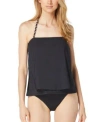 Michael Kors Michael  Womens Chain Strap Halter Tankini Top Hipster Bottoms In White