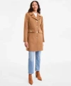 Michael Kors Michael  Women's Collared Button-front Coat, Exclusively At Macy's In Brown