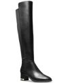 Michael Kors Michael  Womens June Leather Knee High Riding Boots Regular Wide Calf