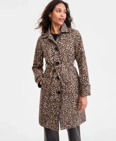 Michael Kors Michael  Womens Single Breasted Belted Trench Coat P Xxs Xxl