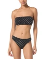 Michael Kors Michael  Women's Studded Bandeau Bikini Top In Black