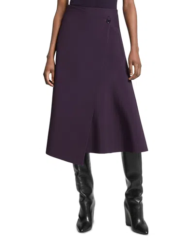 MICHAEL KORS MICHAEL MICHAEL KORS WOOL BROAD DRAPED WRAP SKIRT