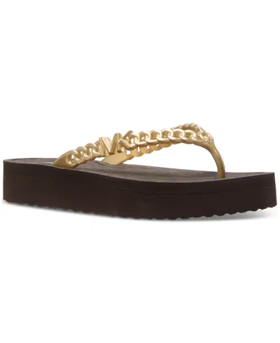 MICHAEL KORS MICHAEL MICHAEL KORS ZAZA SLIP-ON PLATFORM FLIP FLOP SANDALS
