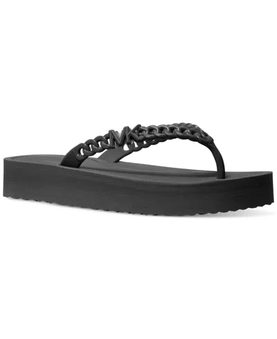 MICHAEL KORS MICHAEL MICHAEL KORS ZAZA SLIP-ON PLATFORM FLIP FLOP SANDALS