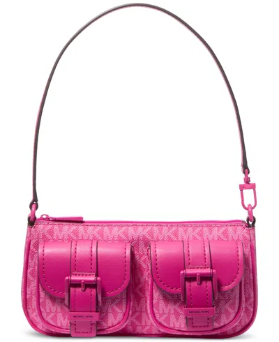 Michael Kors Michael  Zoe Small Convertible Pouchette Shoulder In Pink