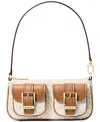 Michael Kors Michael  Zoe Small Convertible Shoulder Bag In Vanilla,acorn