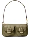 Michael Kors Zoe Small Convertible Pochette In Safari Green
