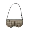 Michael Kors Michael  Zoe Small Pebbled Pouch In Green