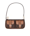 Michael Kors Zoe Shoulder Bag Printed Canvas In Brown