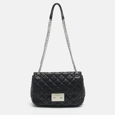 Pre-owned Michael Kors Micheal Kors Black Quilted Leather Large Sloan Shoulder Bag