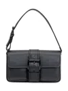 Michael Kors Shoulder Bag With Adjustable Strap And Front Pockets In Black
