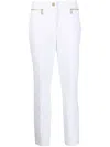 Michael Kors Mid-rise Slim Trousers In White
