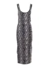 Michael Kors Snake Print Jacquard Dress In Black