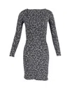 Michael Kors Midi Dress In Animal Print Polyester In Multi