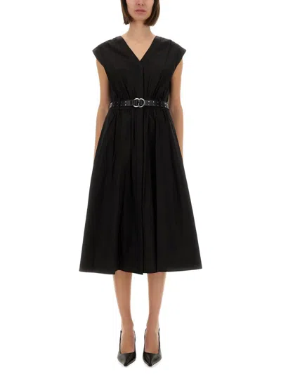 MICHAEL KORS MICHAEL KORS MIDI DRESS WITH BELT