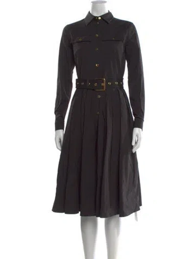 Pre-owned Michael Kors Midi Length Dress In Black