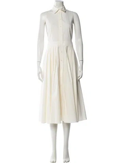Pre-owned Michael Kors Midi Length Dress In White