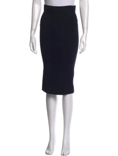 Pre-owned Michael Kors Midi Length Skirt In Black