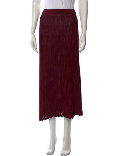 Pre-owned Michael Kors Midi Length Skirt In Burgundy