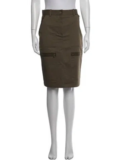 Pre-owned Michael Kors Midi Length Skirt In Green