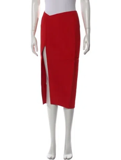 Pre-owned Michael Kors Midi Length Skirt In Red