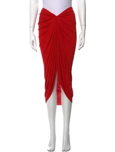 Pre-owned Michael Kors Midi Length Skirt In Red