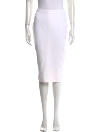 Pre-owned Michael Kors Midi Length Skirt In White