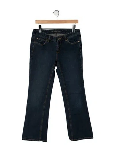 Pre-owned Michael Kors Mid-rise Flared Jeans In Black