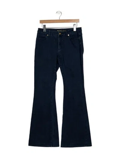 Pre-owned Michael Kors Mid-rise Flared Jeans In Blue