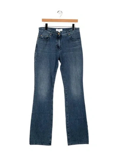 Pre-owned Michael Kors Mid-rise Flared Jeans In Blue