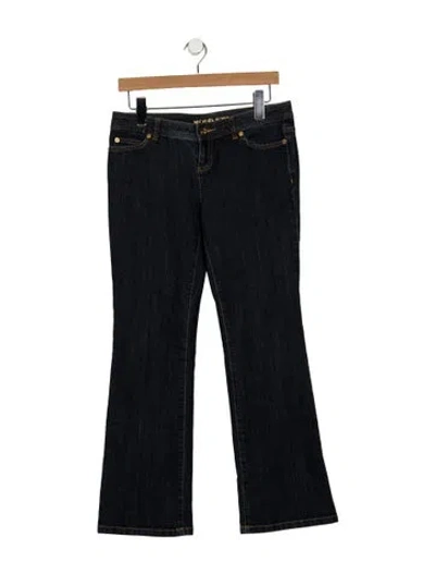 Pre-owned Michael Kors Mid-rise Flared Jeans In Blue